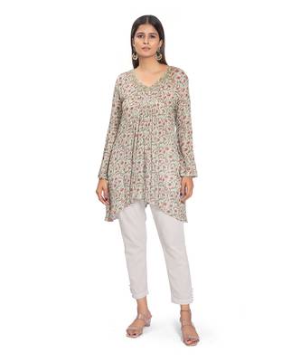 Sky Blue Viscose Tunic 1