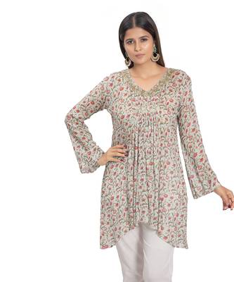 Sky Blue Viscose Tunic 3