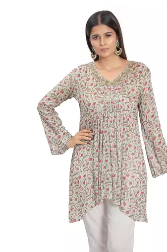 Sky Blue Viscose Tunic