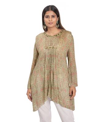 Olive Green Viscose Tunic 2