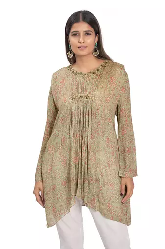 Olive Green Viscose Tunic