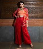 Red Viscose Co-Ord Set
