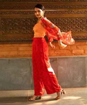 Red Viscose Co-Ord Set 7
