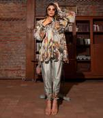 Grey Viscose Co-Ord Set