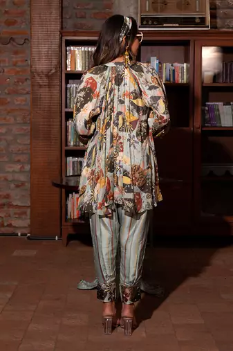 Grey Viscose Co-Ord Set
