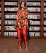 Orange Viscose Co-Ord Set