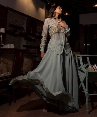 Grey Viscose Co-Ord Set 2