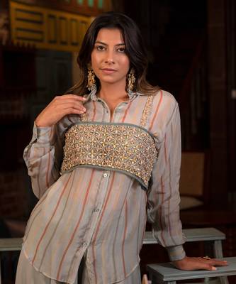 Grey Viscose Co-Ord Set 6