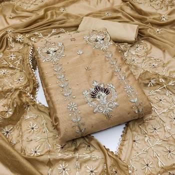 Beige diamond chanderi salwar 1