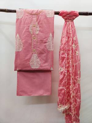 Crimson Embroidered Chanderi Salwar 3