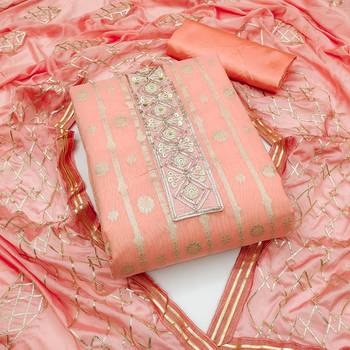 Peach Gota Banarasi Salwar 1