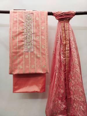 Peach Gota Banarasi Salwar 3