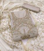 Grey embroidered chanderi salwar