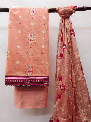 Peach Mirror Banarasi Salwar 3