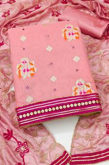Light-Pink Mirror Banarasi Salwar