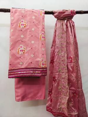 Light-Pink Mirror Banarasi Salwar 3