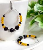 Black agate hoops