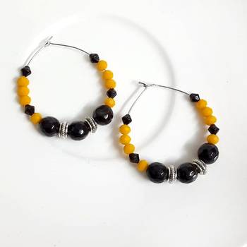 Black agate hoops 2