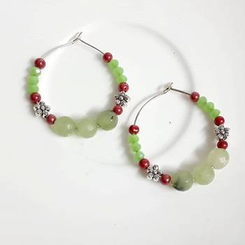 Green agate hoops 2