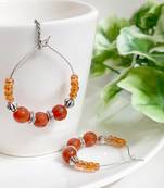 Red agate hoops