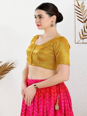 Polyester Padded Front Open Elbow Sleeves Blouse 4