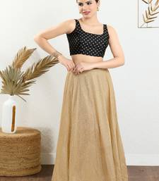 Art Silk Padded Back Open Sleeveless Blouse