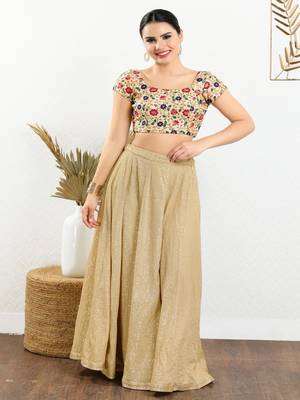 Art Silk Padded Back Open Short sleeves Blouse 2