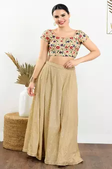 Art Silk Padded Back Open Short sleeves Blouse