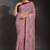 Purple embroidered georgette saree with blouse