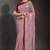 Purple embroidered georgette saree with blouse