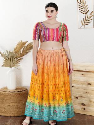 Art Silk Padded Front Open Elbow Sleeves Blouse 2