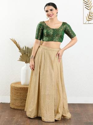 Jacquard Padded Front Open Elbow Sleeves Blouse 2