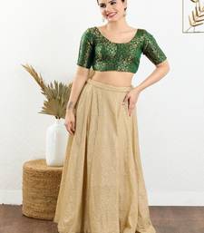 Jacquard Padded Front Open Elbow Sleeves Blouse