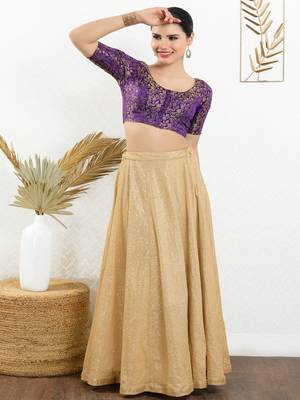 Jacquard Padded Front Open Elbow Sleeves Blouse 2