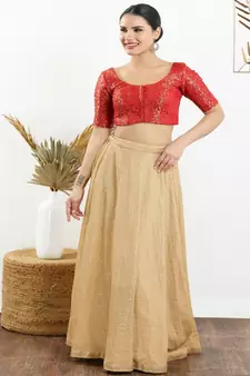 Jacquard Padded Front Open Elbow Sleeves Blouse