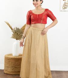 Jacquard Padded Front Open Elbow Sleeves Blouse