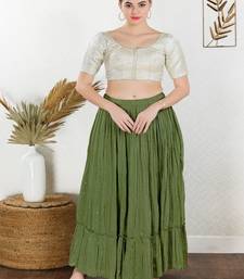 Jacquard Padded Front Open Elbow Sleeves Blouse