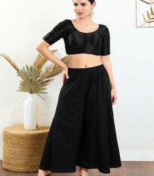 Art Silk Padded Front Open Elbow Sleeves Blouse