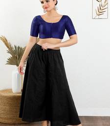 Art Silk Padded Front Open Elbow Sleeves Blouse