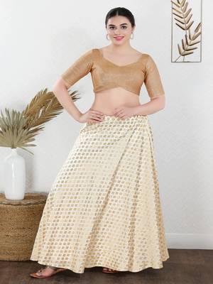 Polyester Padded Back Open Elbow Sleeves Blouse 2