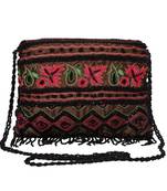 Women’s Stylish Handmade Sling Bag Clutch with Ethnic Beadwork and Embroidery, Brown