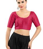 Salwar Studio Women's Magenta Art Silk Readymade Saree Blouse