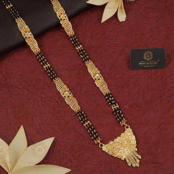 Yellow pearl mangalsutra 1