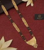 Yellow pearl mangalsutra