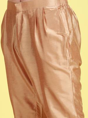 Sanwara Men's Red & Beige Woven Floral Design Sherwani with Payjama Pant 6