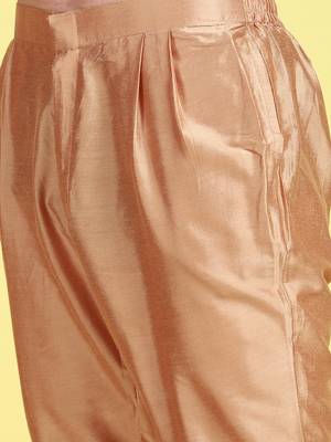 Sanwara Men's Red & Gold Woven Floral Design Sherwani with Payjama Pant 6