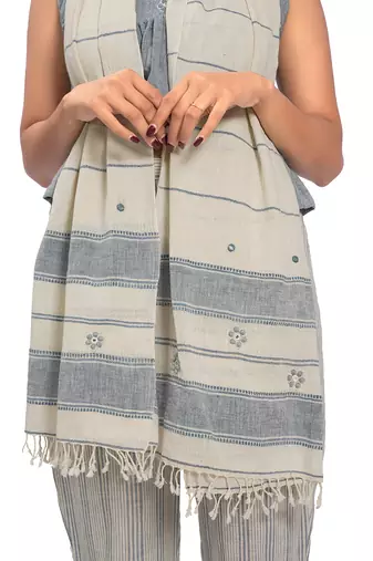 White Cotton Stole