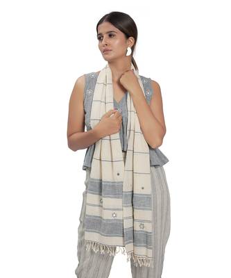 White Cotton Stole 1