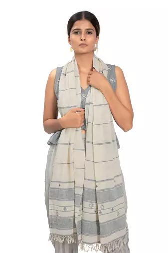 White Cotton Stole