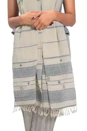 White Cotton Stole